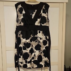 Mossimo Supply Co. Black and White Floral Mini Dress